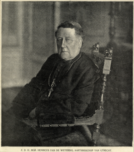 107104 Portret van Henricus van de Wetering, geboren 1850, aartsbisschop van Utrecht (1895-1929), overleden 1929. ...